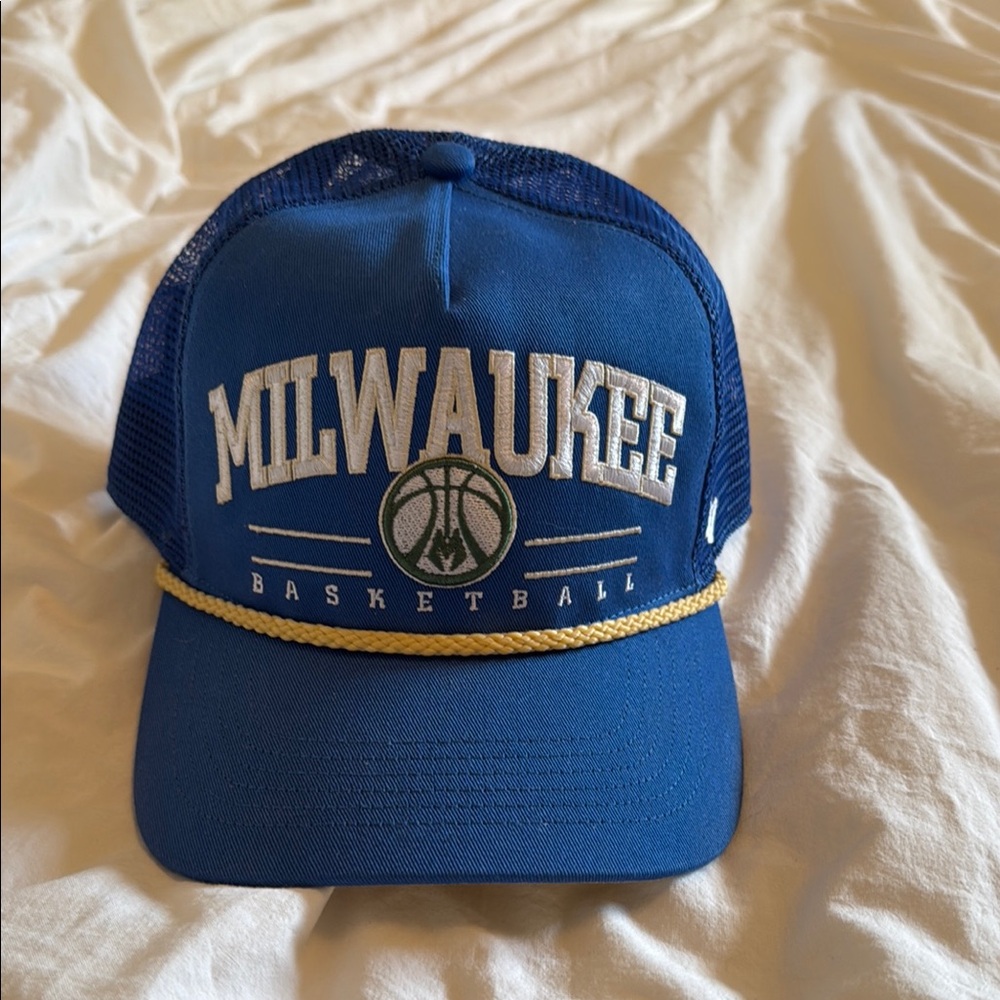 New Blue Milwaukee Bucks Retro Basketball Cap